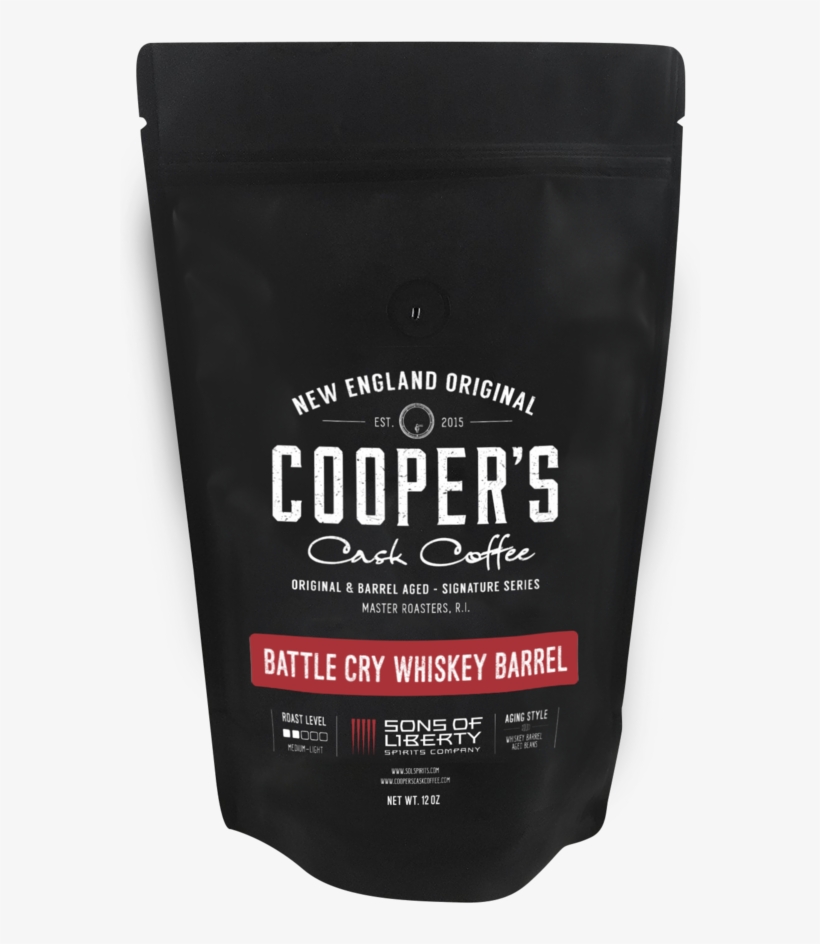 Battle Cry Rye Whiskey Barrel Aged Coffee Beans - Copper Coffee Whiskey, transparent png