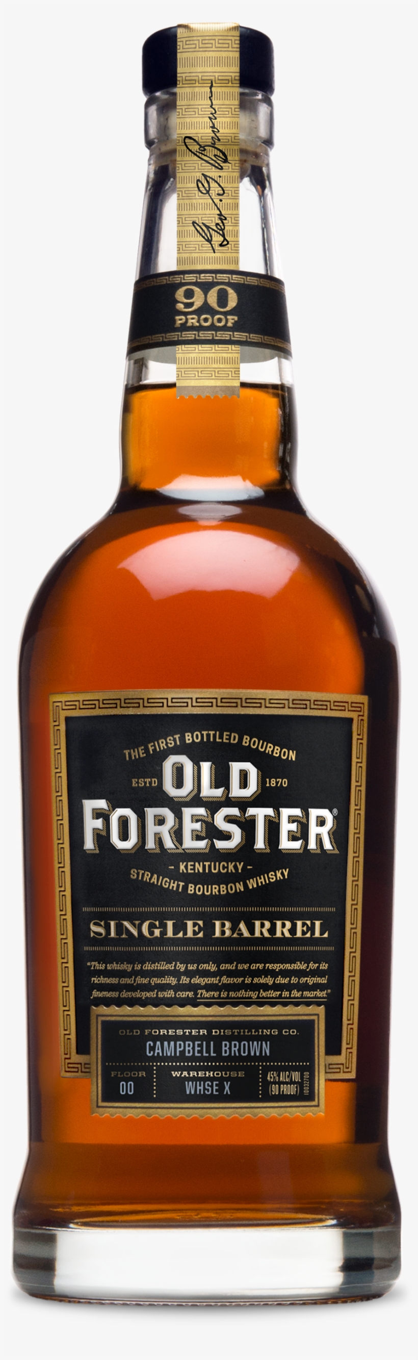 Bottled At 90 Proof, With A Rich, Robust Bourbon Profile, - Old Forester 1920 Prohibition Style Bourbon 115 Proof, transparent png