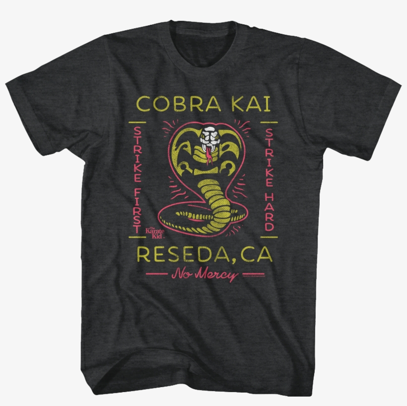 Neon Cobra Kai Karate Kid T-shirt - Listen To Wu Tang With Daddy, transparent png