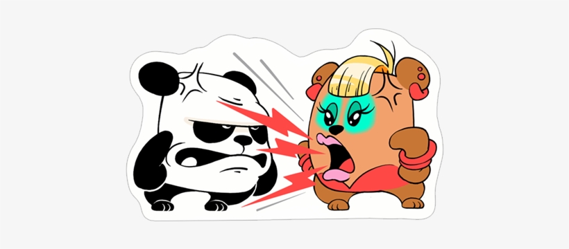 Viber Sticker «misha And Masha 2» - Cartoon, transparent png