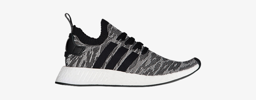 Adidas Originals Nmd R2 Primeknit - Adidas Nmd R2 Primeknit Black White, transparent png