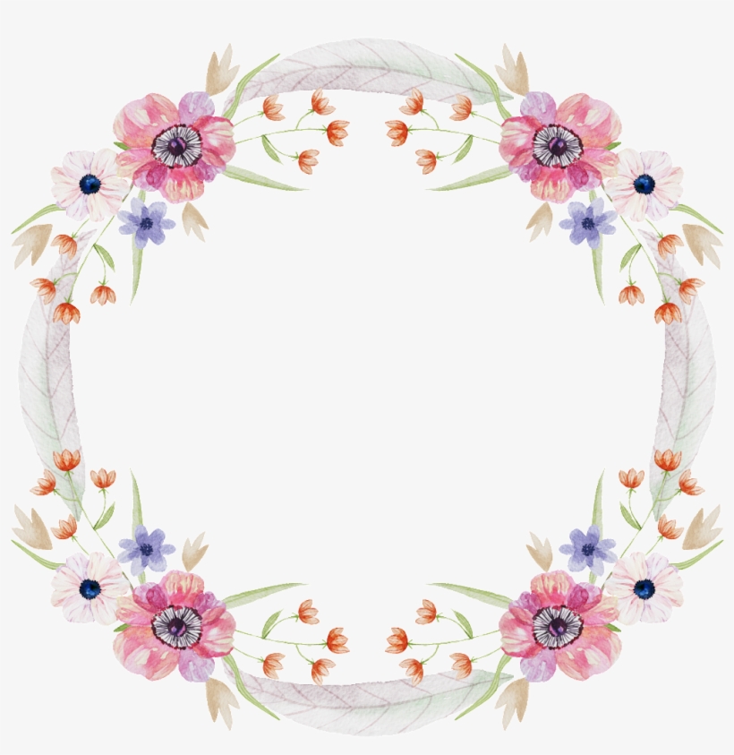 Snow White Wreath Decoration Vector - Flower Circle Design Png, transparent png