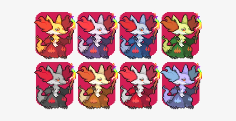 Delphox Alternate Colors - Snivy Sprite Super Smash Bros Crusade, transparent png