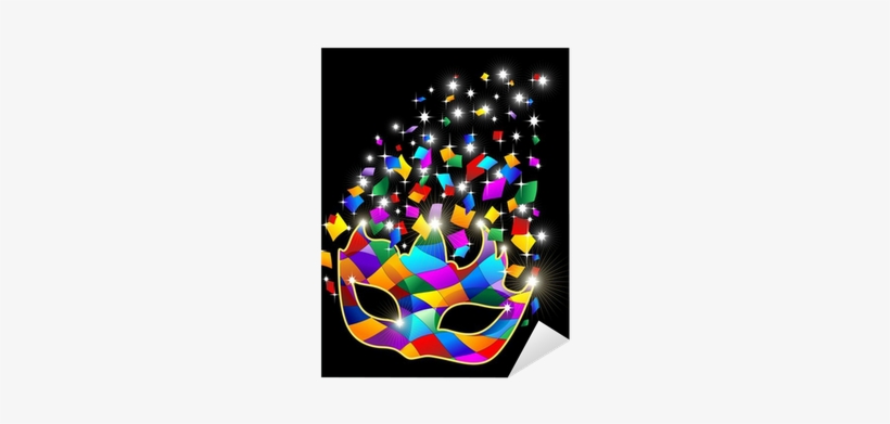 Maschera Arlecchino Brillante Glitter Harlequin Mask - Mask, transparent png