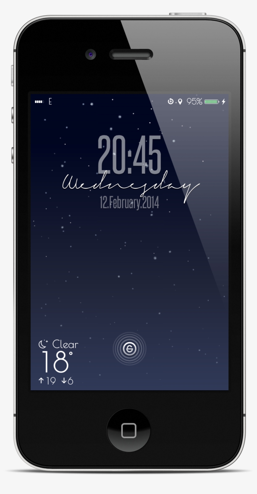 Where Can I Find This Lockscreen Icon The Handle Icon - Iphone With A Blank Screen, transparent png