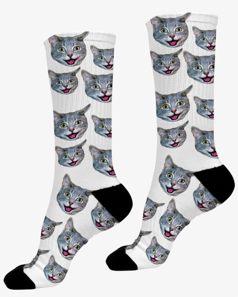 Cat Face Socks - Sock, transparent png