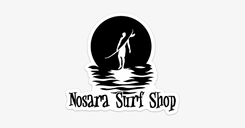 Nosara Sticker Black And White - Surfer, Dude - Stainless Steel Travel Mug, transparent png
