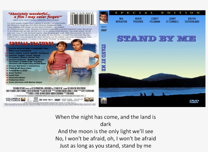 Stand By Me Ben E - Stand By Me Dvd Cover, transparent png