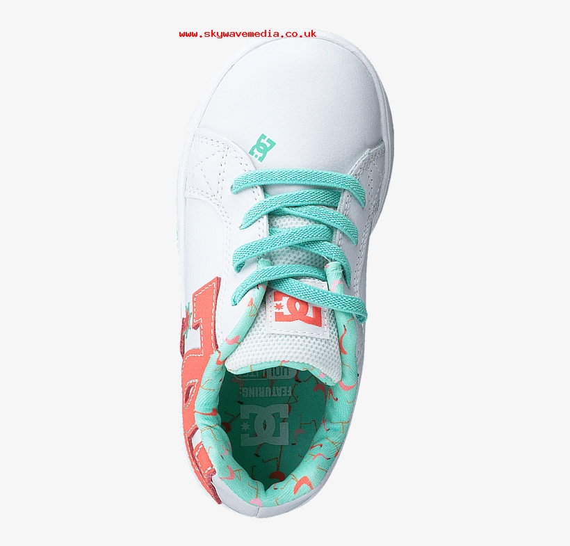 Dc Shoes Children Dc Court Graffik Elastic White/turquoise - Sneakers, transparent png