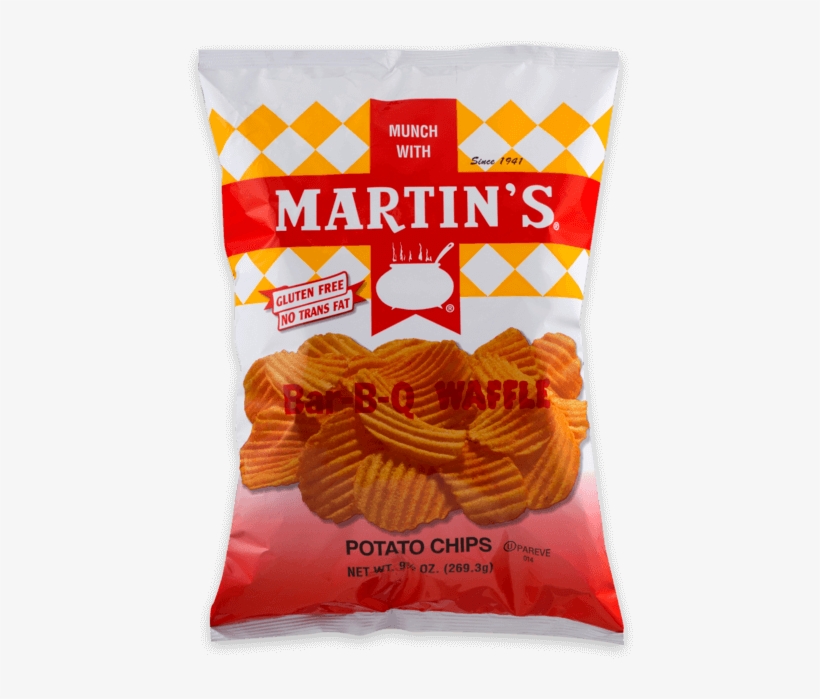 Martin's Bar B Q Waffle Potato Chips - Martin's Waffle Bbq Chips, transparent png