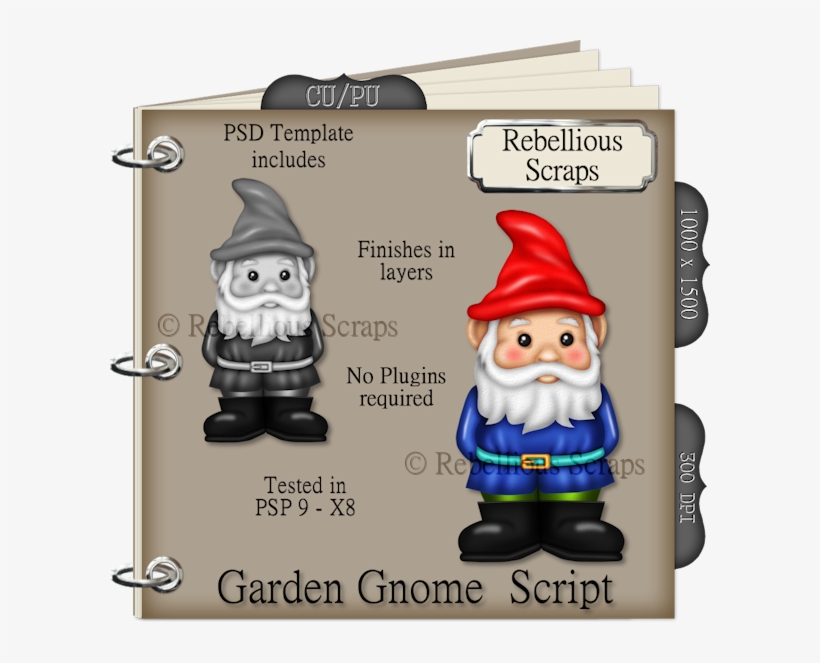 Garden Gnome Script Larger Image - Clip Art, transparent png