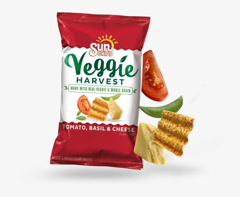 The Taste Of Italy In A New Veggie Chip We Blended - Sun Chips Tomato Basil Cheese, transparent png