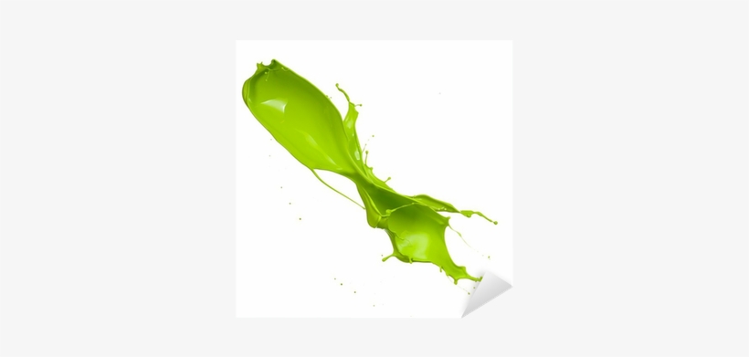 Isolated Shot Of Green Paint Splash On White Background - Paint, transparent png