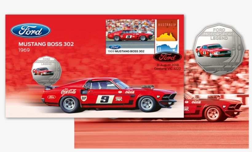 Ford 1969 Boss 302 Mustang Trans-am Postal Numismatic - Ford, transparent png