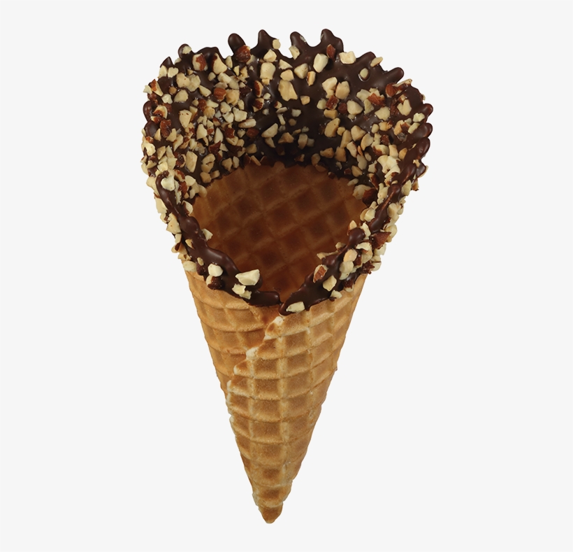 Chocolate Waffle Cone - Chocolate, transparent png