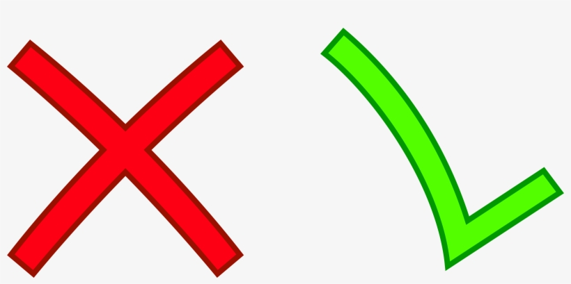 Advertisement - Check And Cross Mark Gif, transparent png