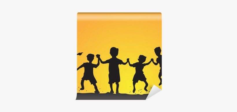 Çocuklar Silüet, transparent png