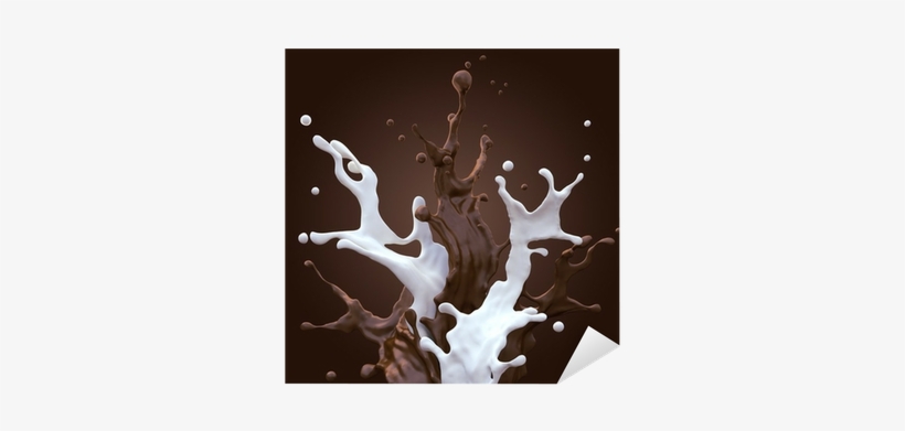 Milk And Chocolate Cacao Fountain Splash Sticker • - Milk, transparent png