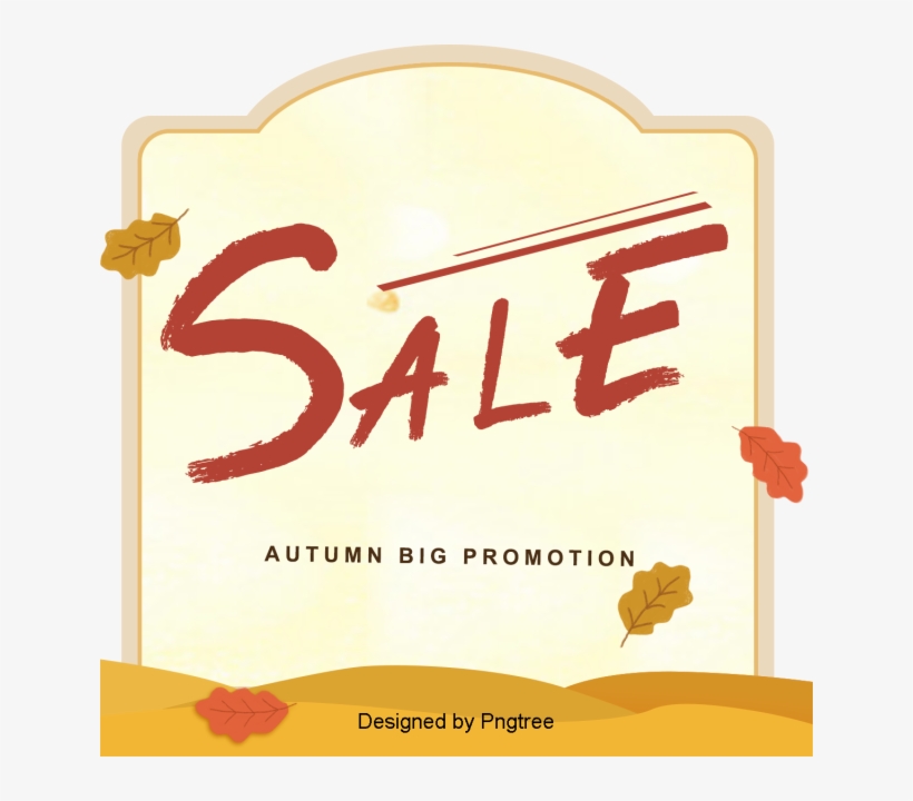 Beautiful Cartoon Cute Hand Painted Fall Discount Label - Portable Network Graphics, transparent png