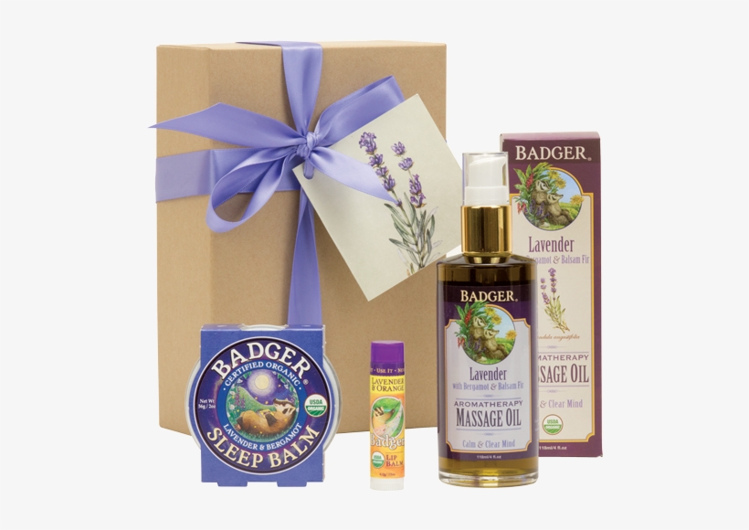 Relaxing Lavender Holiday Gift Set - Badger - Sleep Balm - 2 Oz., transparent png
