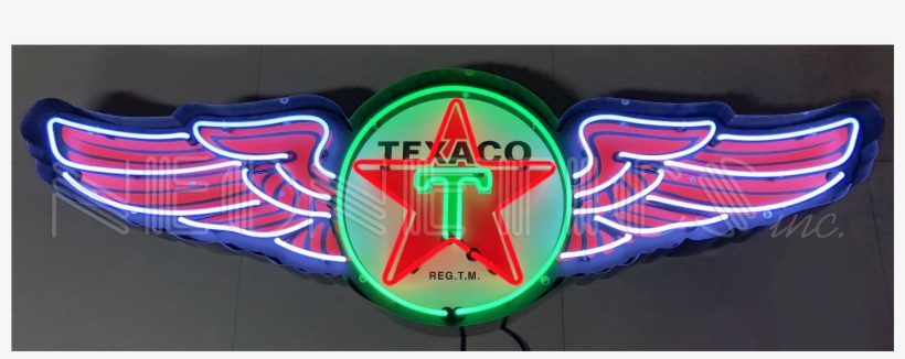 5 Foot Texaco Wings Neon Sign In Steel Can 9txwng - Neon Sign, transparent png