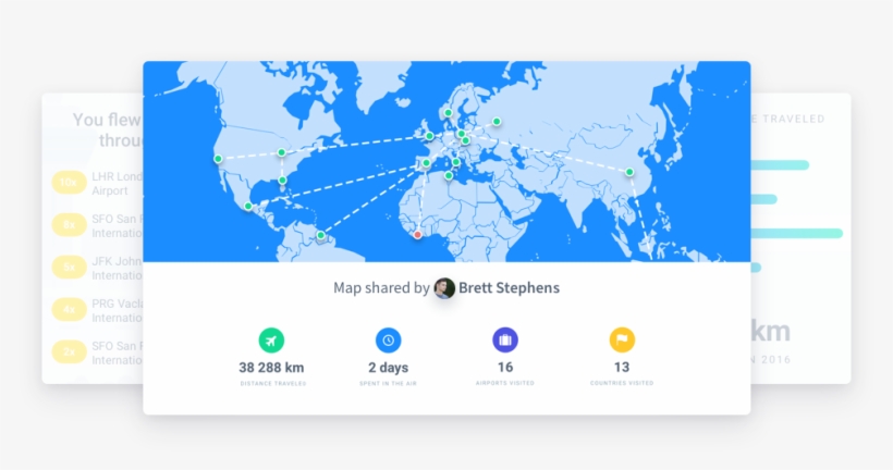 Get A Travel Map In Seconds And Share Your Stats With - World Map, transparent png
