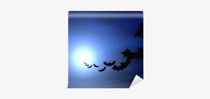 Halloween Background, Flying Bats Wall Mural • Pixers® - Halloween, transparent png