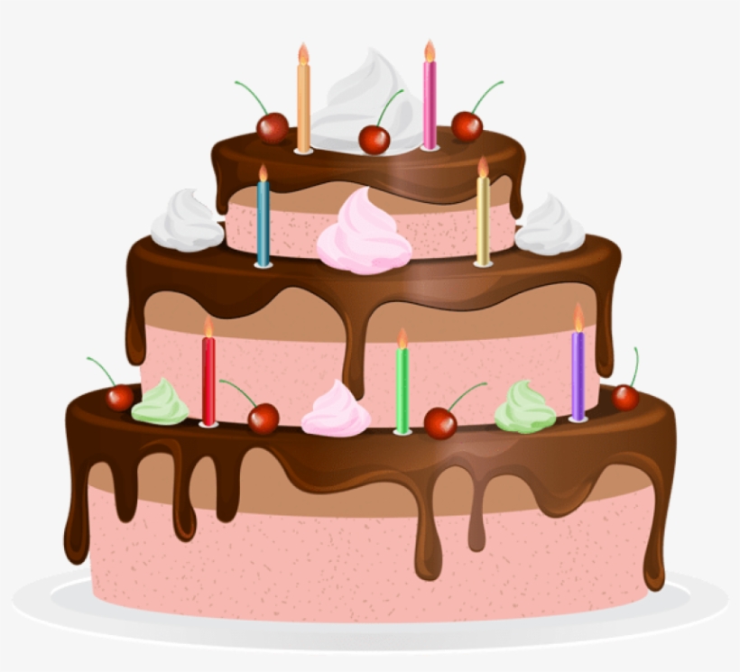 Birthday Cake Transparent Clip Art Image - Cake, transparent png