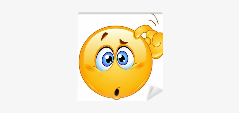 Confused Emoticon Wall Mural • Pixers® • We Live To - Confused Emoticon, transparent png