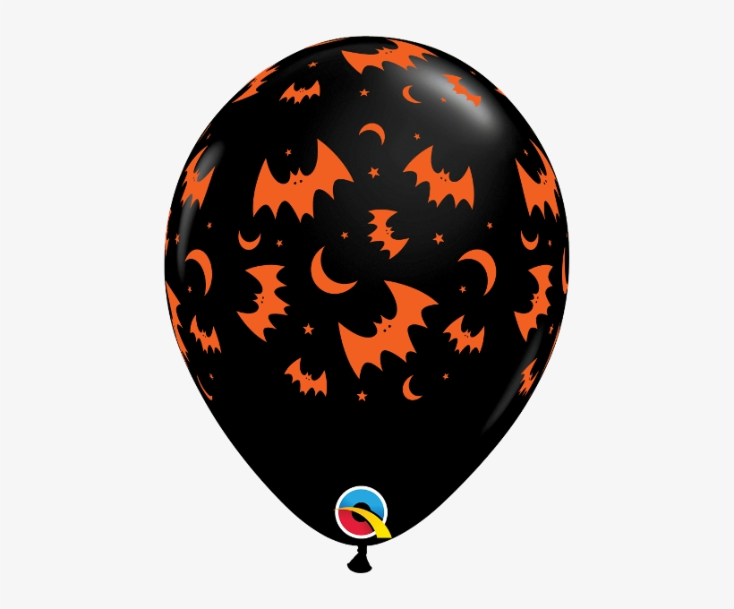 Flying Bats & Moons Balloons - Halloween Latex Balloons, transparent png