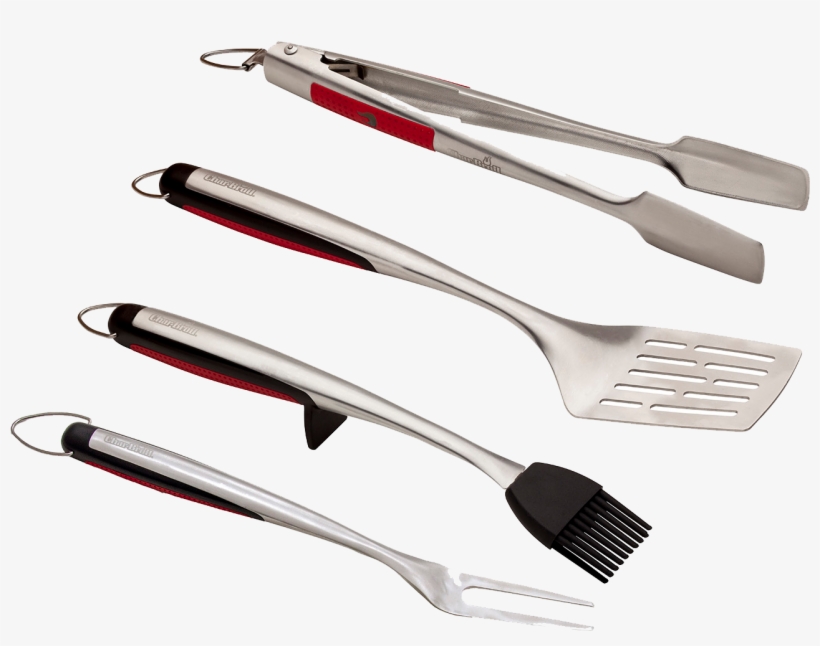 Tools & Utensils - Char-broil 4 Piece Comfort Grip Tool Set, transparent png