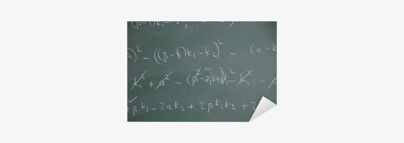 Advanced Physics Computations On A Chalkboard Sticker - Blackboard, transparent png