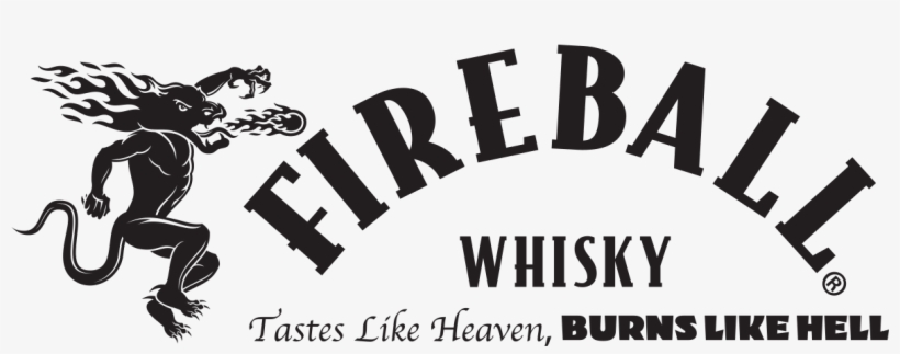 Fireball Whisky Logo With Tagline - Fireball Cinnamon Whiskey Logo, transparent png
