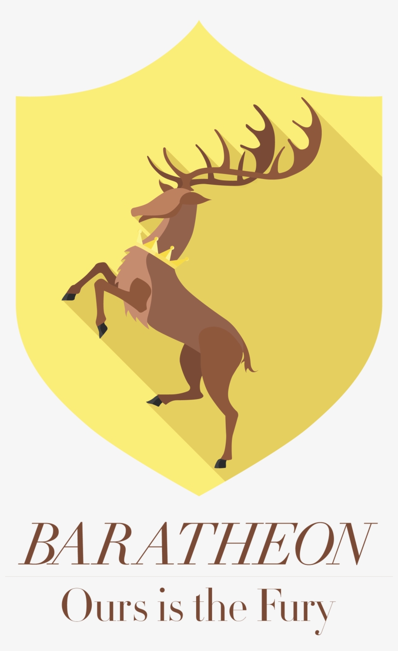 Flat Icon Versions Of The Sigils Of The Great Houses - Game Of Thrones Baratheon Sigil, transparent png
