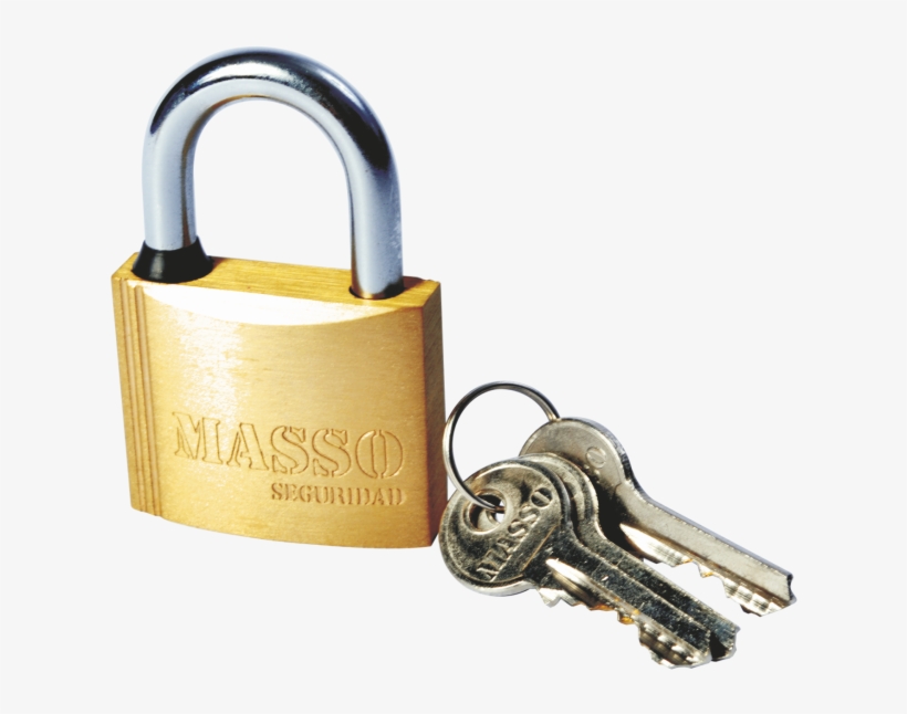 Candado Laton - Llaves Y Candados Png, transparent png