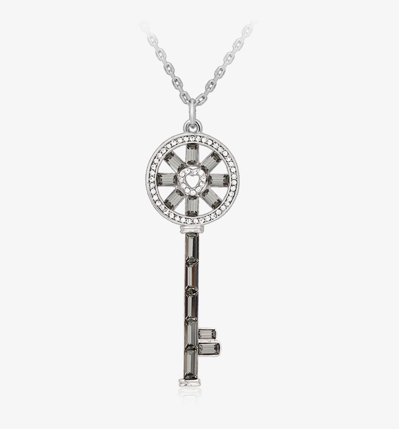 Key Diamond Necklace, transparent png