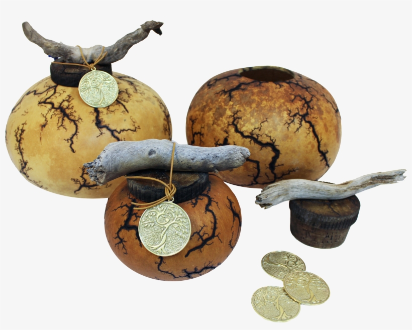 Gourd Urn, Adult And Mini, And Bronze Memorial Medallion - Urn, transparent png