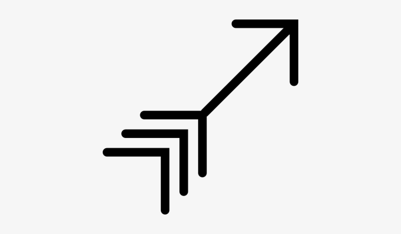 Diagonal Right Arrow Going Up Vector - Kubus Vektor Png, transparent png