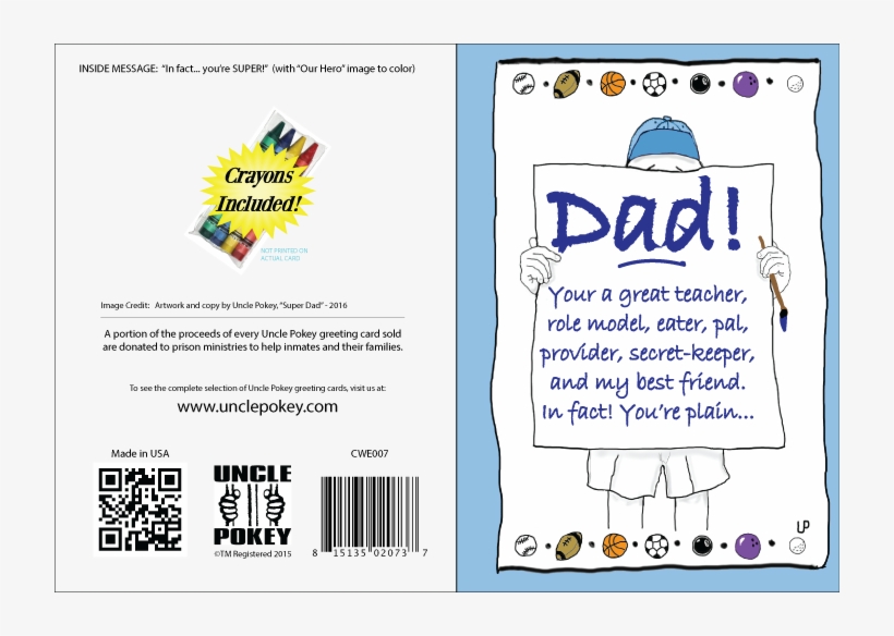 Color Super Dad By Uncle Pokey - Uncle Pokey Exclusive Card, Color Super Dad, Multicolor, transparent png