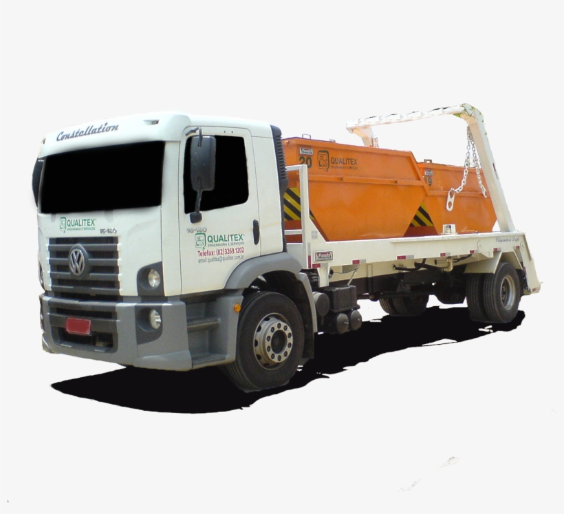 Transporte De Resíduos Acondicionados Em Containers - Trailer Truck, transparent png
