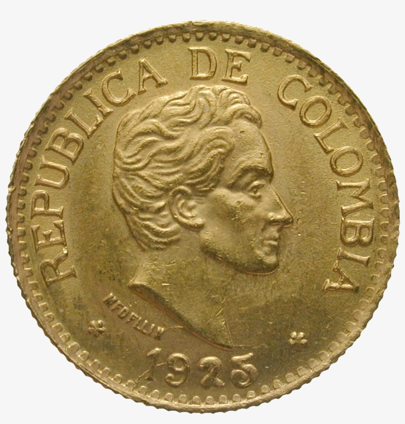 Republic Of Colombia, 5 Pesos 1925 - Roger Ii Sicily Coin, transparent png