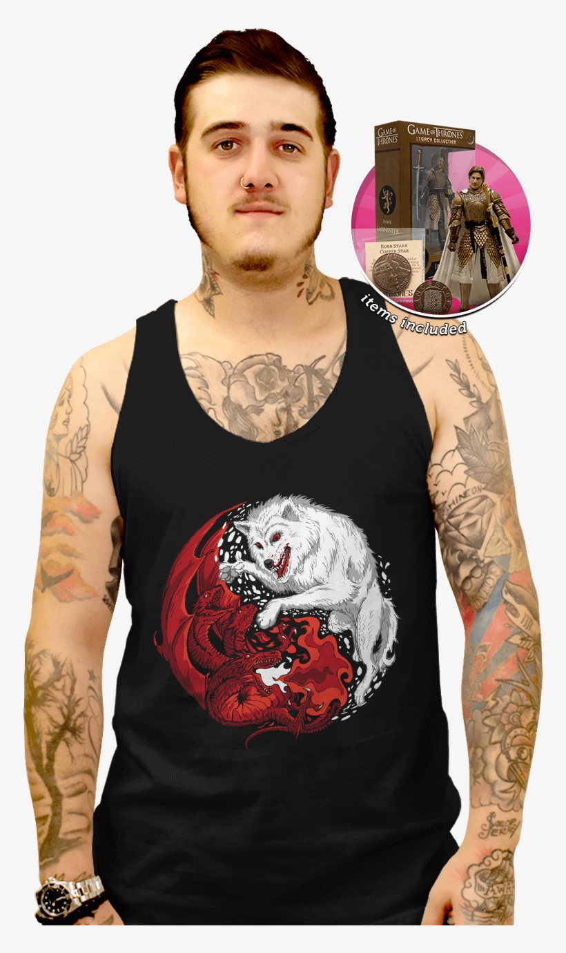 White Walker Winter Has Come Bundle - Dragon And Wolf Unisex T-shirts, transparent png