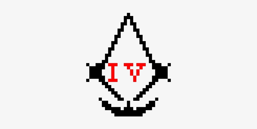 Assassin's Creed Iv Logo - Minecraft Pixel Art Assassins Creed, transparent png