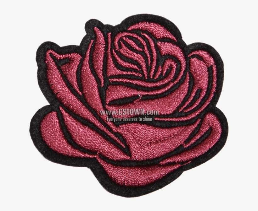 Rose I Love You Flower Motif Patch - Embroidered Patch, transparent png