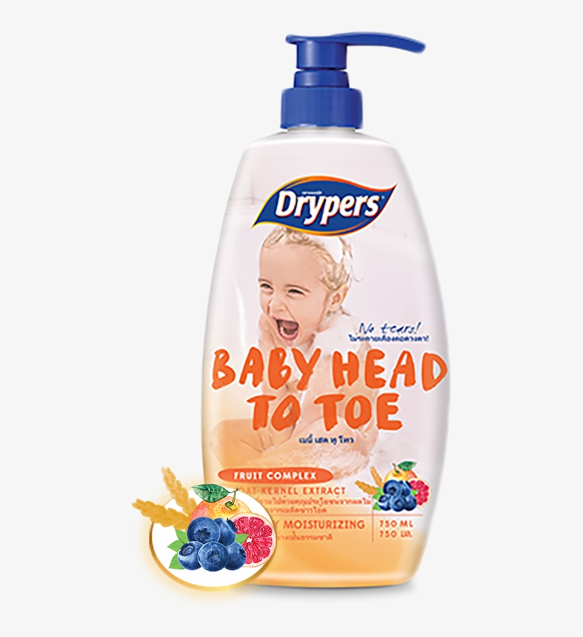 Drypers Baby Head To Toe With Fruit Complex And Oat - Drypers Head To Toe, transparent png