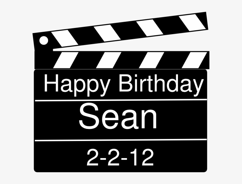 Happy Birthday Clap Board Clip Art - Claqueta De Cine Png, transparent png