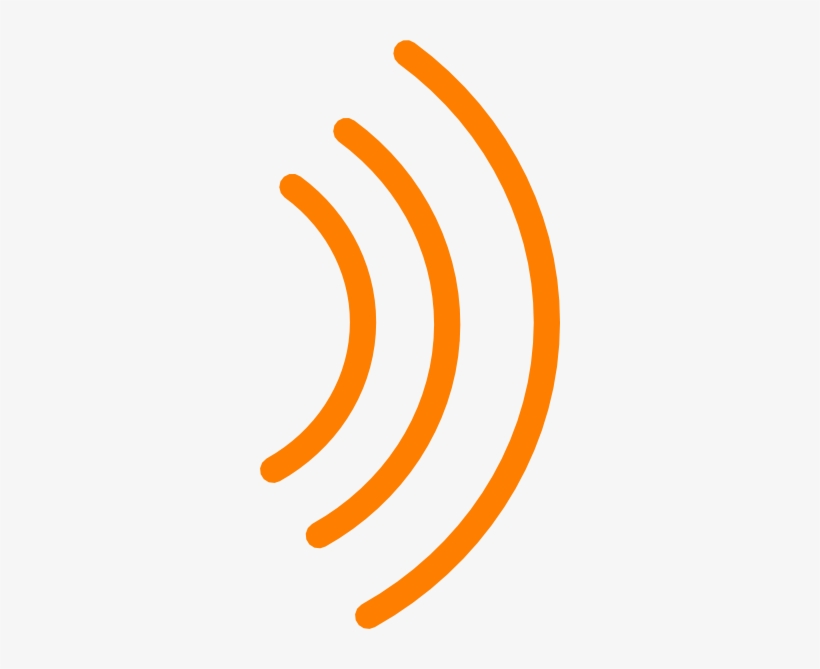 Wave Clipart Orange - Radio Waves Clipart Png, transparent png
