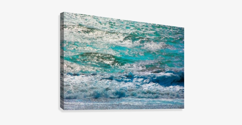 Blue Ocean Wave Texture Abstract Background Canvas - Ocean Abstract Background, transparent png