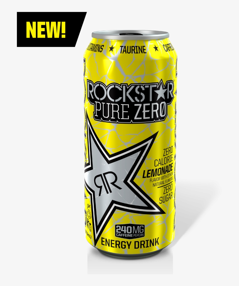 Rockstar Pure Zero Lemonade, transparent png