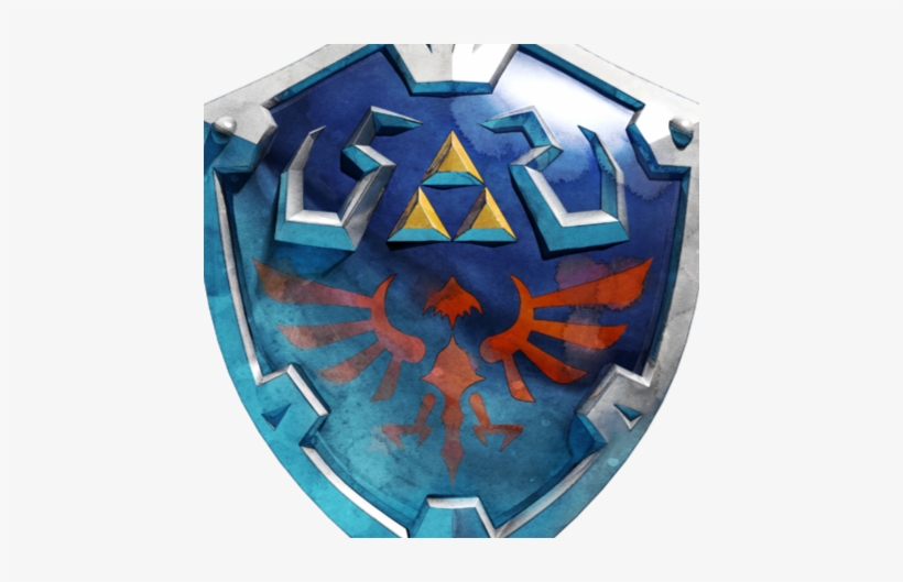 By Notabot Master Sword And Hylian Shield Breath 450x449 Png